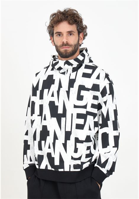 Black half-zip sweatshirt for men with logo print ARMANI EXCHANGE | 6DZMLBZJ4XZ52AN